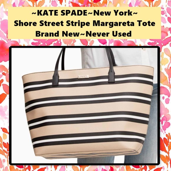 kate spade Handbags - Kate Spade♠️New York Shore Street Stripe Margareta Tote